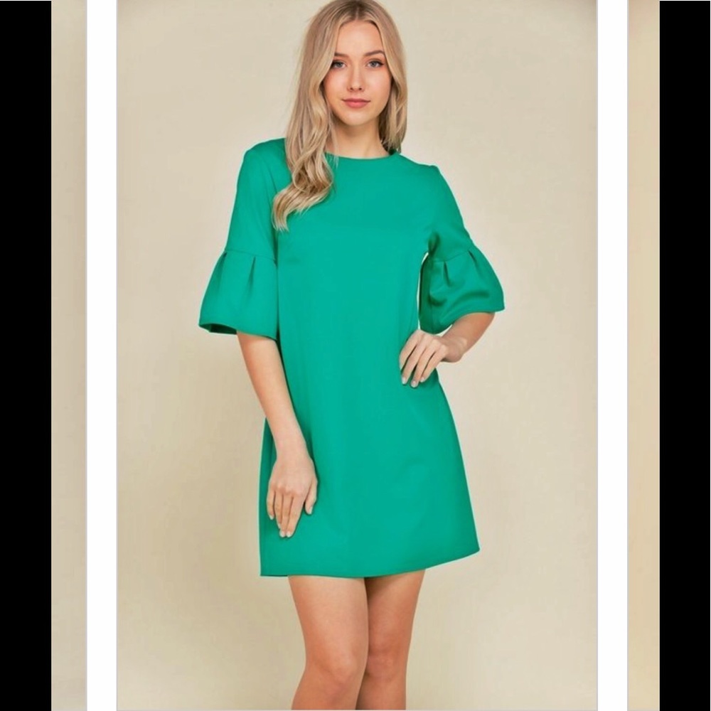2 Bell Sleeve Shift Dresses MEDIUM - Picture 4 of 7